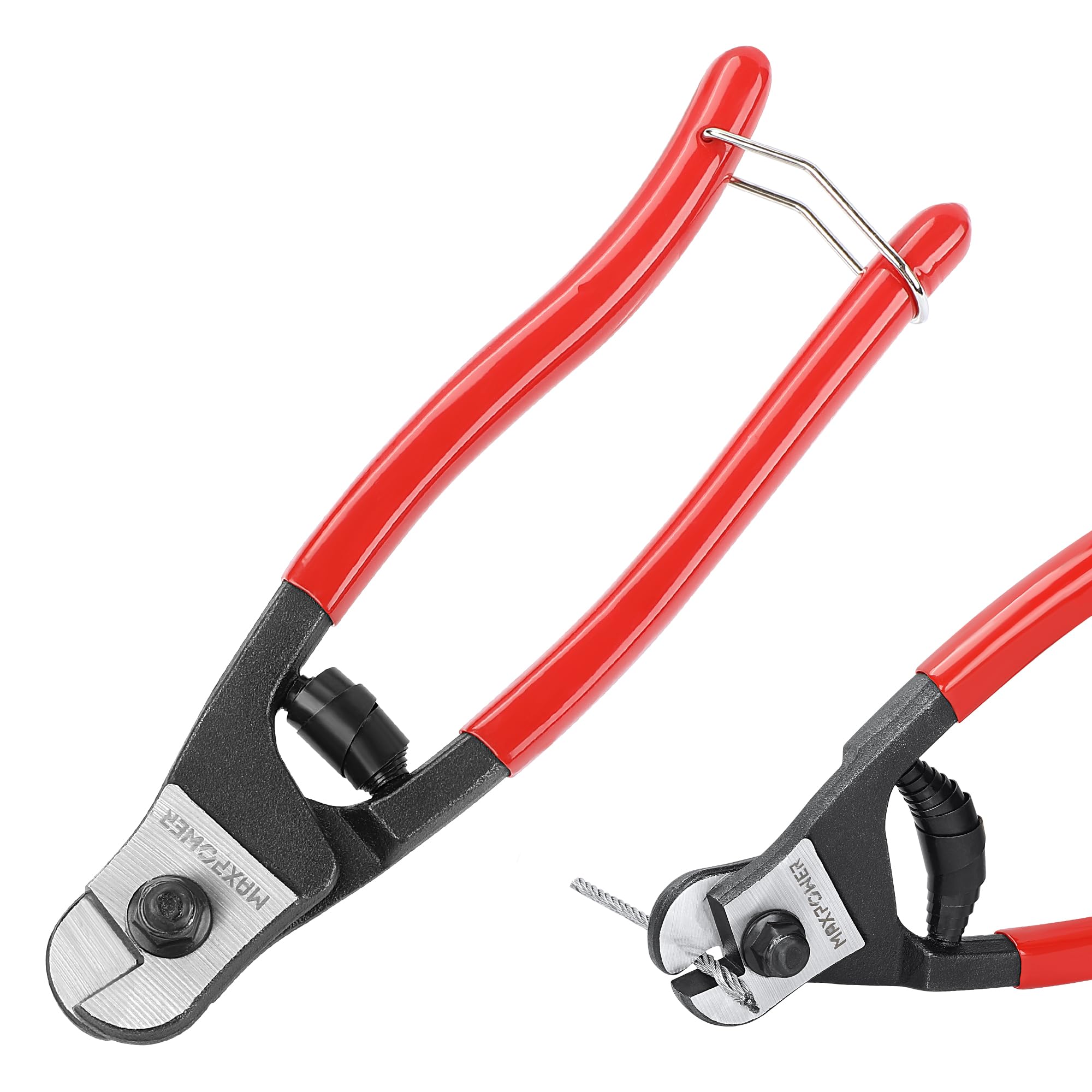 MAXPOWER Wire Cutter, 8-Inch Wire Rope Cutters for Steel Wire, Wire Seals, Aircraft Bicycle Cable, Cable Cutter Cuts Up to ¹³/₆₄(5mm)