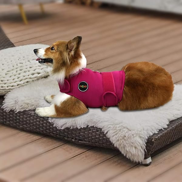 MCHY DOG ANXIETY VEST, ANXIETY RELIEF FOR DOGS, DOG CALMING COAT (ROSE M)