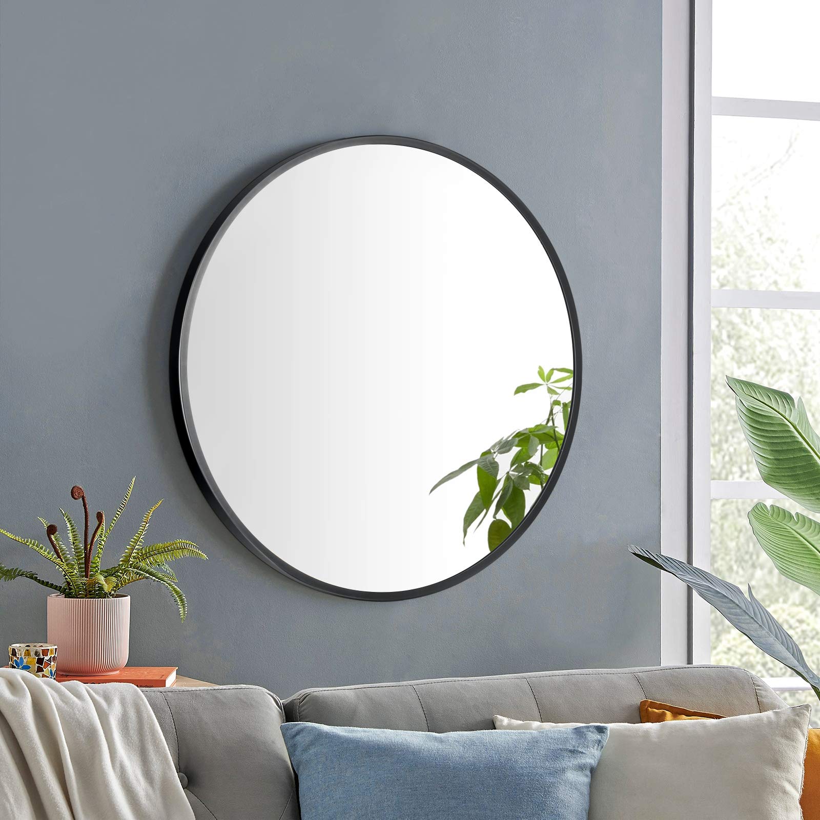 Buy Albrillo 24 Inch Round Mirror, Wall ed Mirror Black Circle Mirror