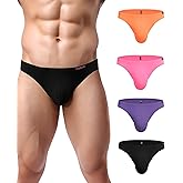 Avidlove Mens Bikini Underwear Low Rise Briefs Microfiber Underpants 4 Pack