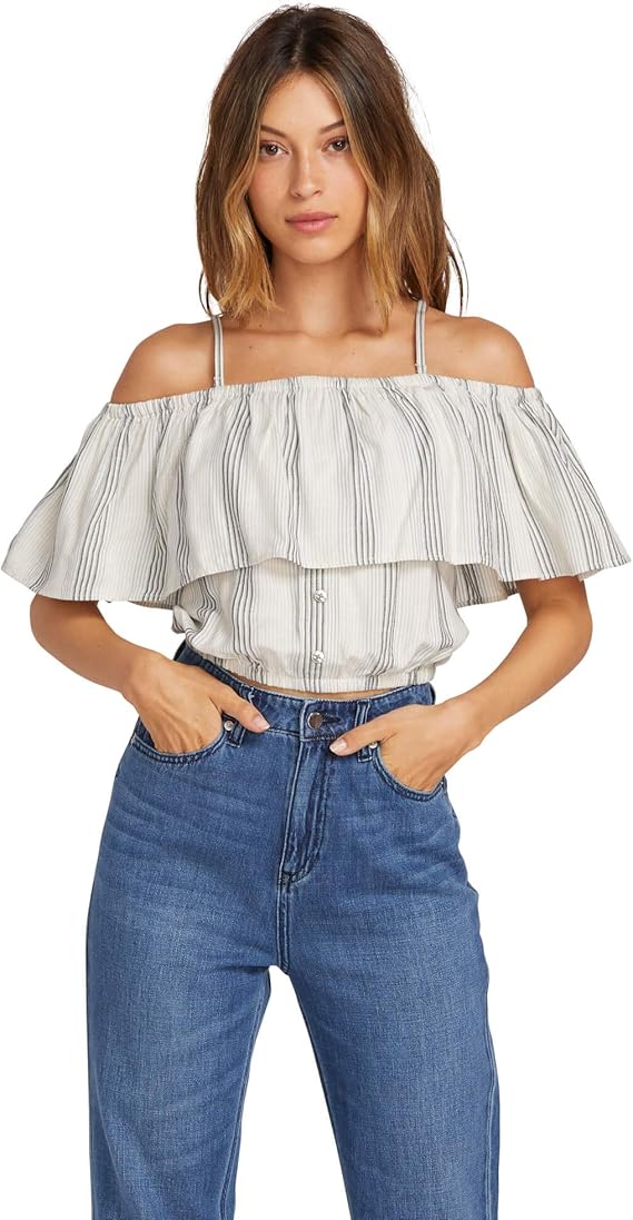 Amazon Co Jp Volcom ボルコム レディース オフショル トップス Winding Roads Cami ブラウス オフショルダー キャミソール B 服 ファッション小物