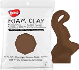 BOHS Foam Clay Brown 500 g Air-Dry Modelling Clay for Crafts