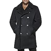 DOCKERS Men's Faux Shearling Midlength Overcoat