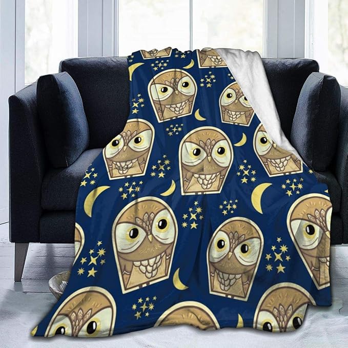 Darlene Ackerman(n) Micro Fleece Plush Soft Blanket Animal Owl Fashion