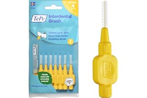 TePe Interdental Brushes 0.7mm Yellow - 1 Packets of 8 (8 Brushes) by TePe