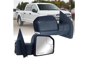 Replacement Passenger Right Side Door Mirror Textured Back Cover Power and Heated with Siginal Light for Ford F-150 fit year 