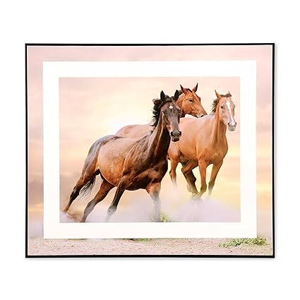 @home Paper and MDF Running Horse Painting (2.5 cm x 41.1 cm x 35.5 cm)