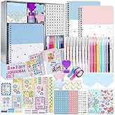 Nollh 2-Pack DIY Journal Kit - Great Gift for 8-14 Year Old Girl, Art & Crafts Stuff, Scrapbook & Diary Supplies Set for Tween & Teenage Girls, Birthday Gifts for Girls Ages 8 9 10 11 12 13 14