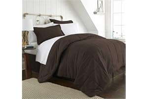 Linen Market Comforter Set, 8 Pieces California King in a Bag, Complete Set Includes Fitted Sheet, Pillowcases, Bed Skirt and Pillow Shams California King Size Comforter, Chocolate