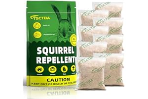 Ksqurelnb Squirrel Repellent Outdoor, Chipmunk Repellent Outdoor for Plants, Squirrel Deterrent, Keep Squirrels Away from Garden, Get Rid of Squirrels, Mint Squirrel Repellents for Attic-8P