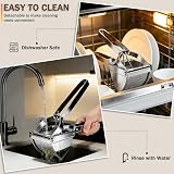 HOTLIKE Stainless Steel Potato Ricer Masher Set with Brush Peeler view 5