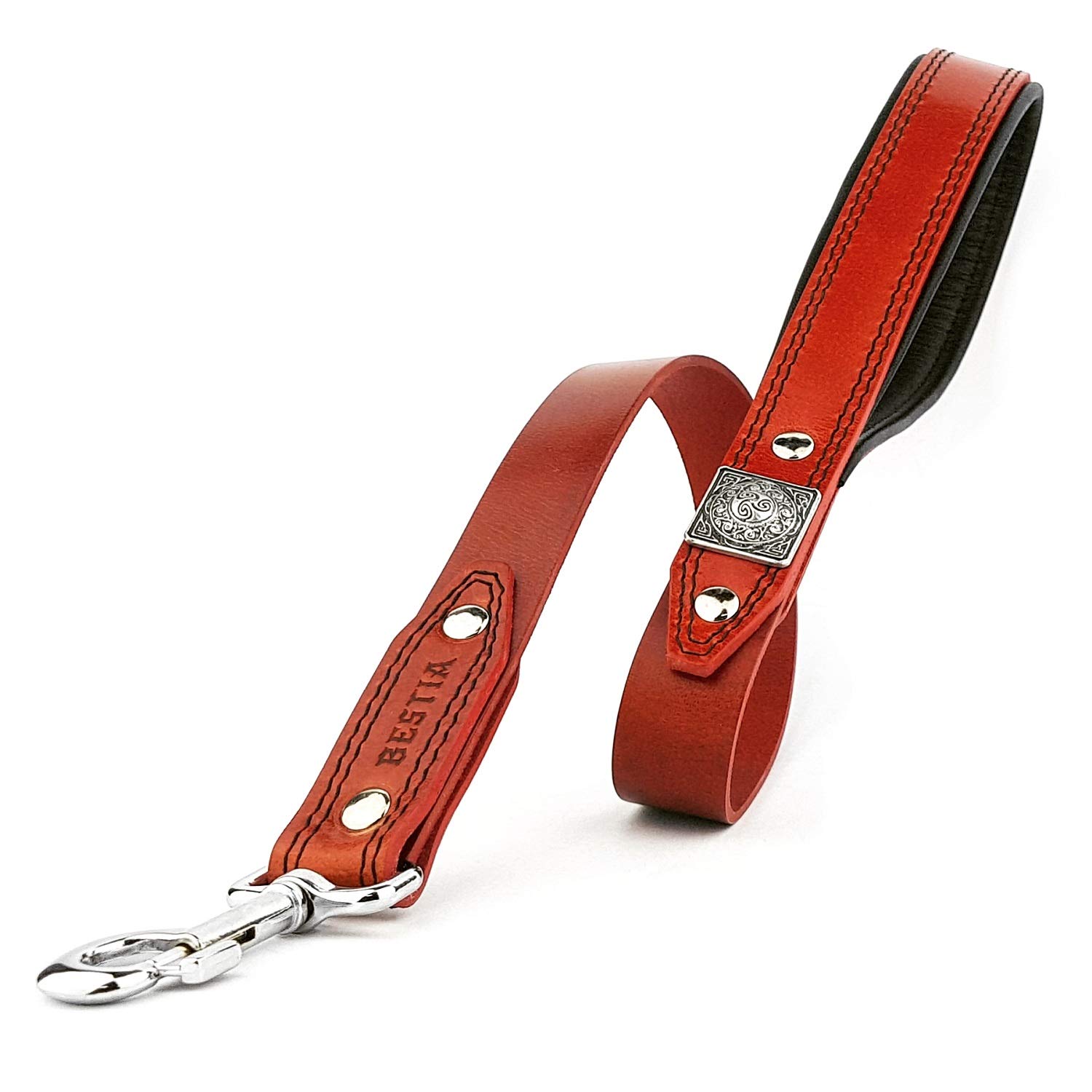 Bestia ''Eros'' Genuine Leather Heavy Duty Leash
