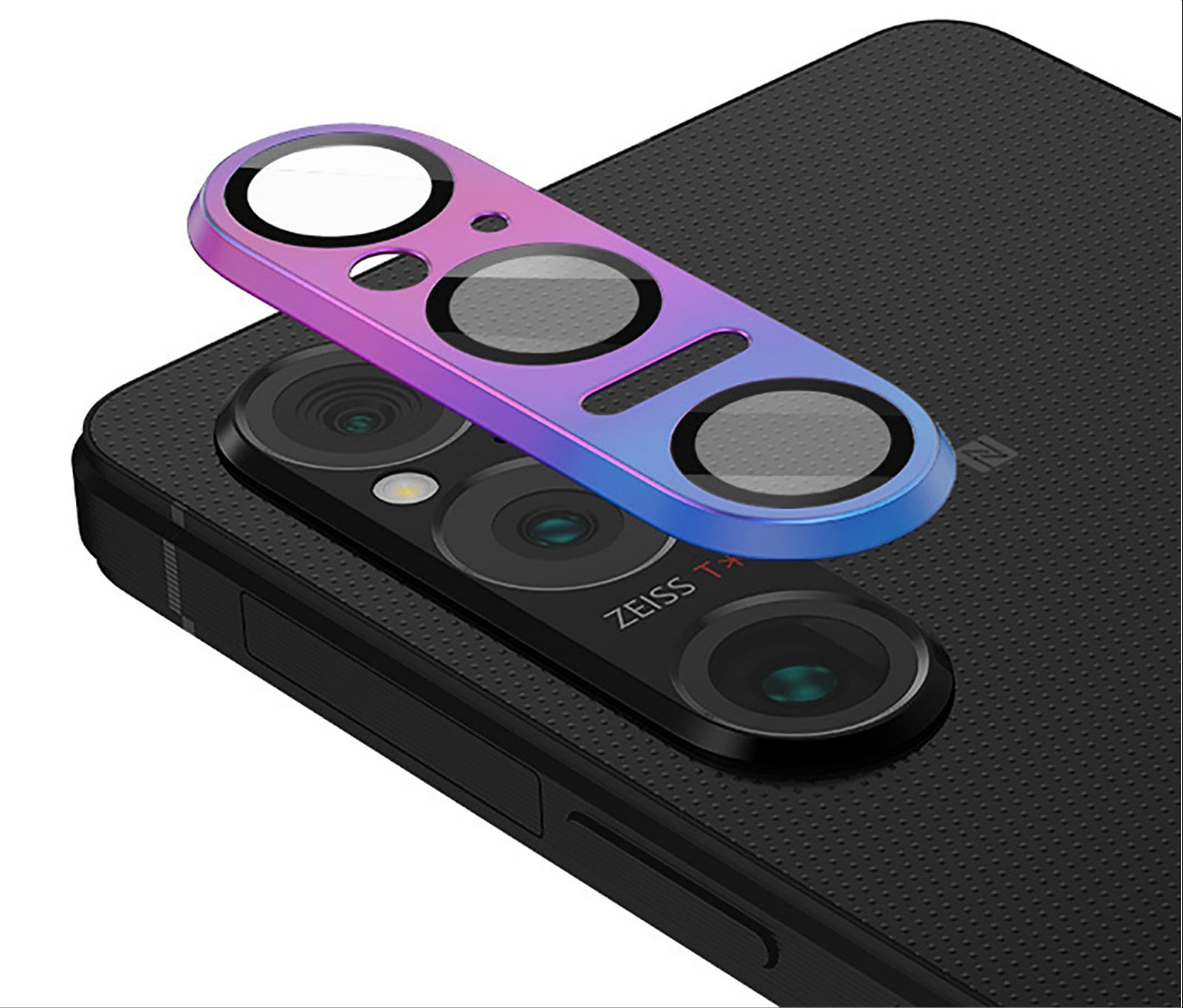 GIOPUEY [Full Protection Camera Lens Protector Compatible with Sony Xperia 1 VI,[Double protection] Metal + Tempered Glass, Camera Protector - Colorful