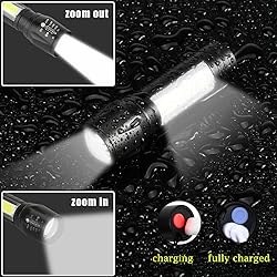 Wrrozz Led Flashlight Rechargeable USB Mini Torch
