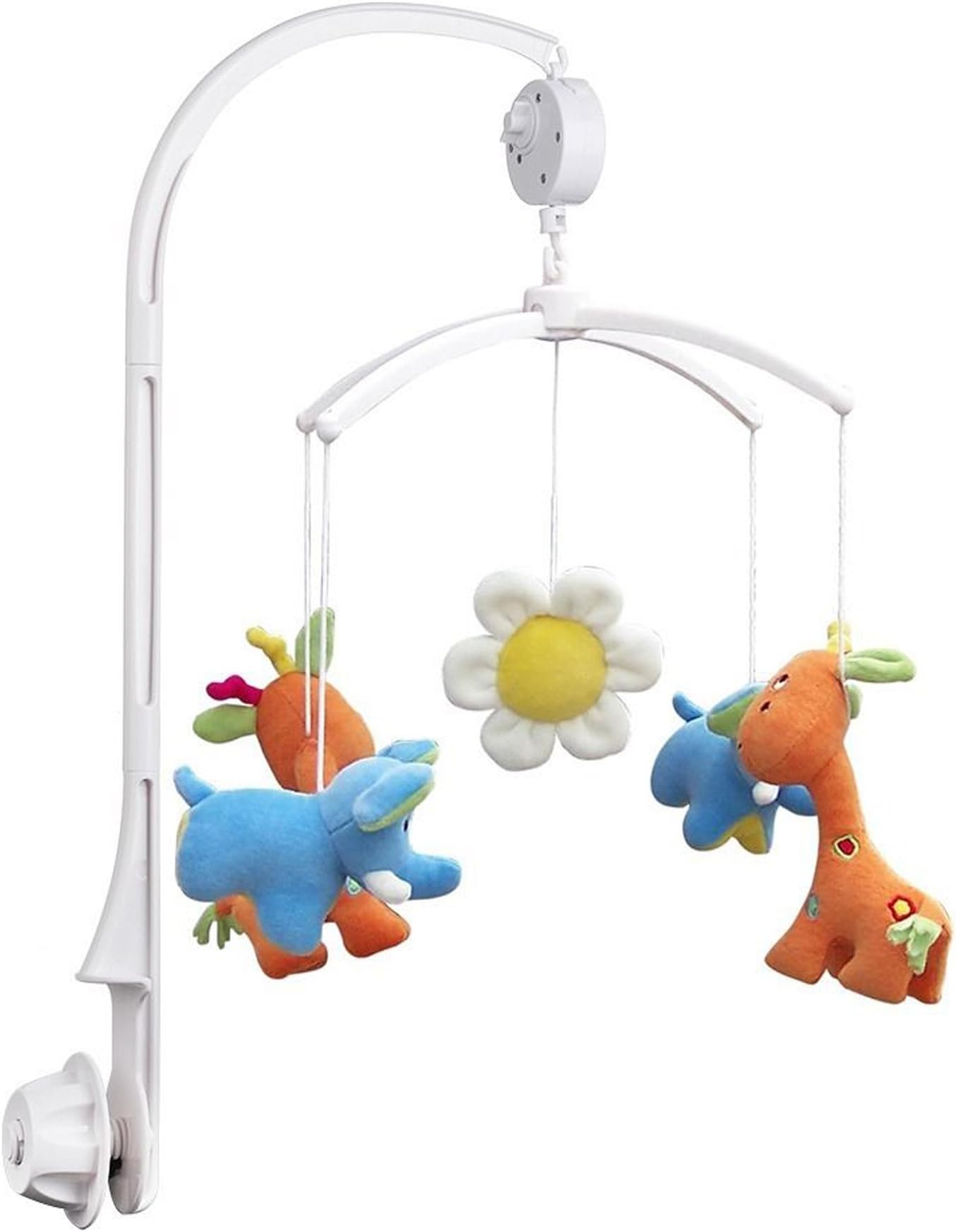 Baby KCrib Mobile Bed Bell Toy Holder Arm Bracket + Wind-up Music Box