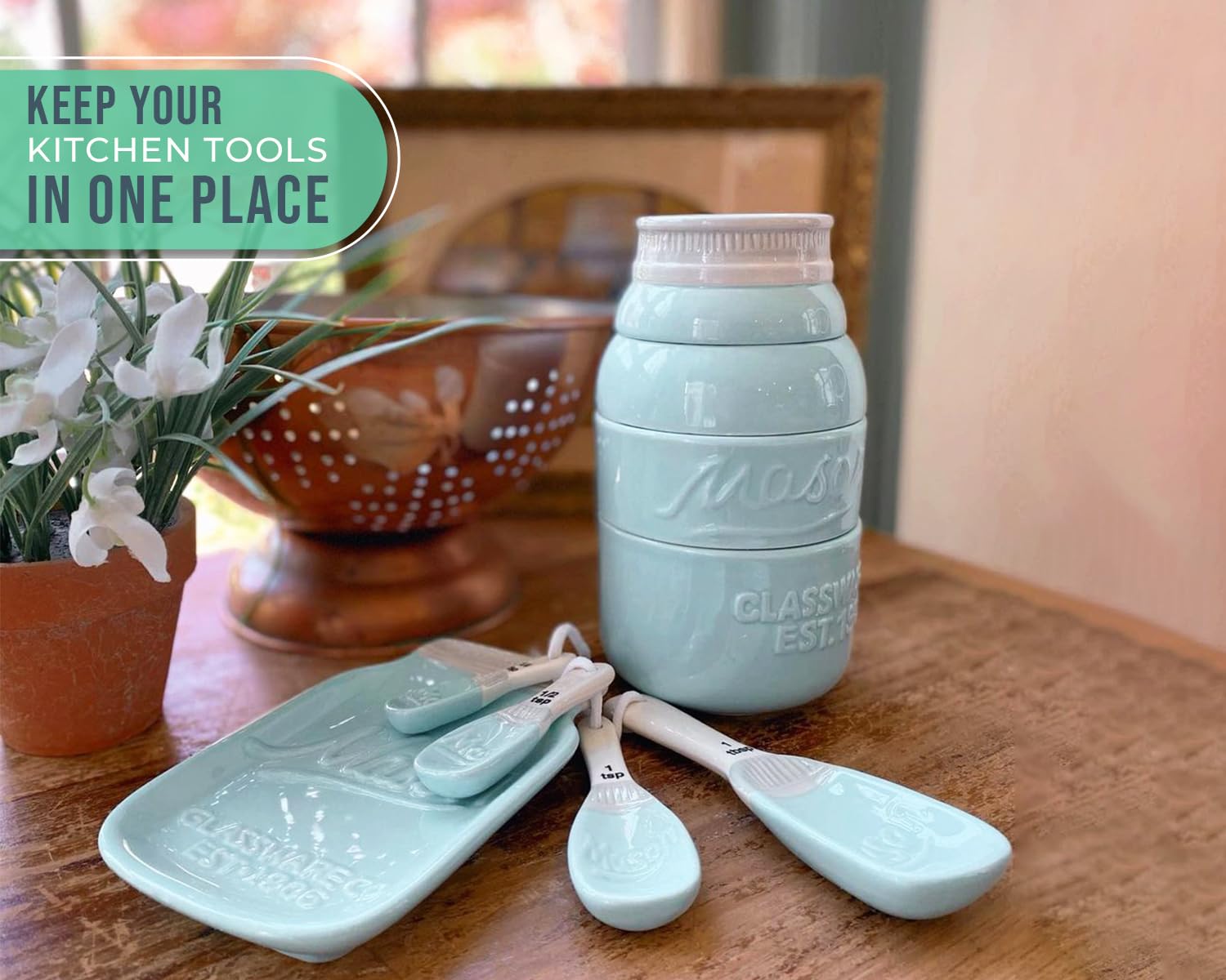 Vintage Mason Jar Kitchen Set