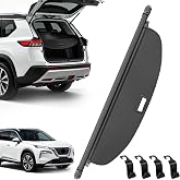 Blycorul Cargo Cover for Nissan Rogue 2021-2026, Retractable Trunk Cover | No Select or Sport, Carbon Fiber Texture Ends, Rear Cargo Shield, Anti-Peeping Security Shade for Privacy, Rogue Accessories