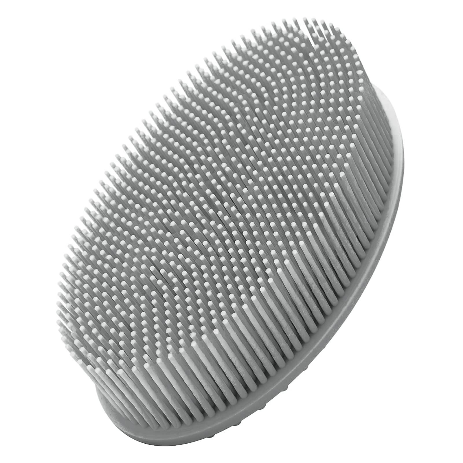 KTHZI Silicone Body Brush, Soft Scrubber for Shower Exfoliating, Comfortable Face Skin Massage Tool (Grey)