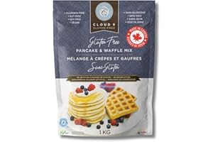 Cloud 9 Gluten Free Pancake Mix, Made in Canada, Waffle Mix, Light & Fluffy, Easy-to-Make Pancakes and Waffles, Versatile Glu