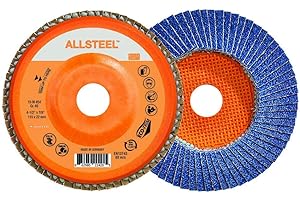 WALTER SURFACE TECHNOLOGIES Walter 15W454 ALLSTEEL Flap Discs - [Pack of 10] 40 Grit, 4-1/2 in Abrasive Disc