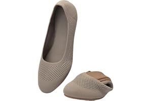 poemlady Women’s Ballet Flat Shoes Dress Shoes Knit Round Toe Slip On Ballerina Walking Flats Shoes for Woman Low Wedge Casual