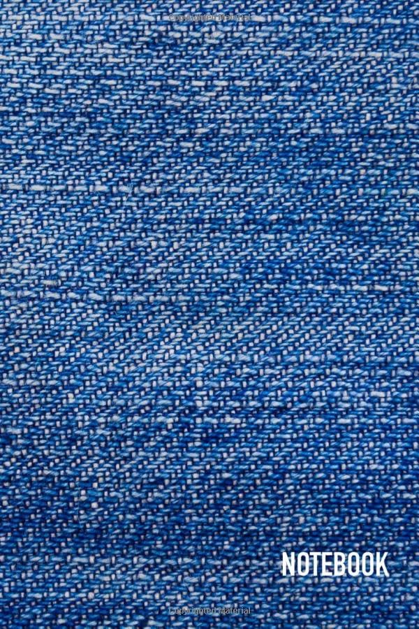 Notebook: Denim Jeans Theme Cover Journal Cahier: 6 x 9 120 Page Lined Notebook for Notes, Ideas, Observations, Diary