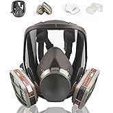 Aoner Reusable Full Facepiece, Full Face Cover Protection from Dust and Organic Vapors, Perfect for Paint, Sanding, Polishing, Spraying and Other Work