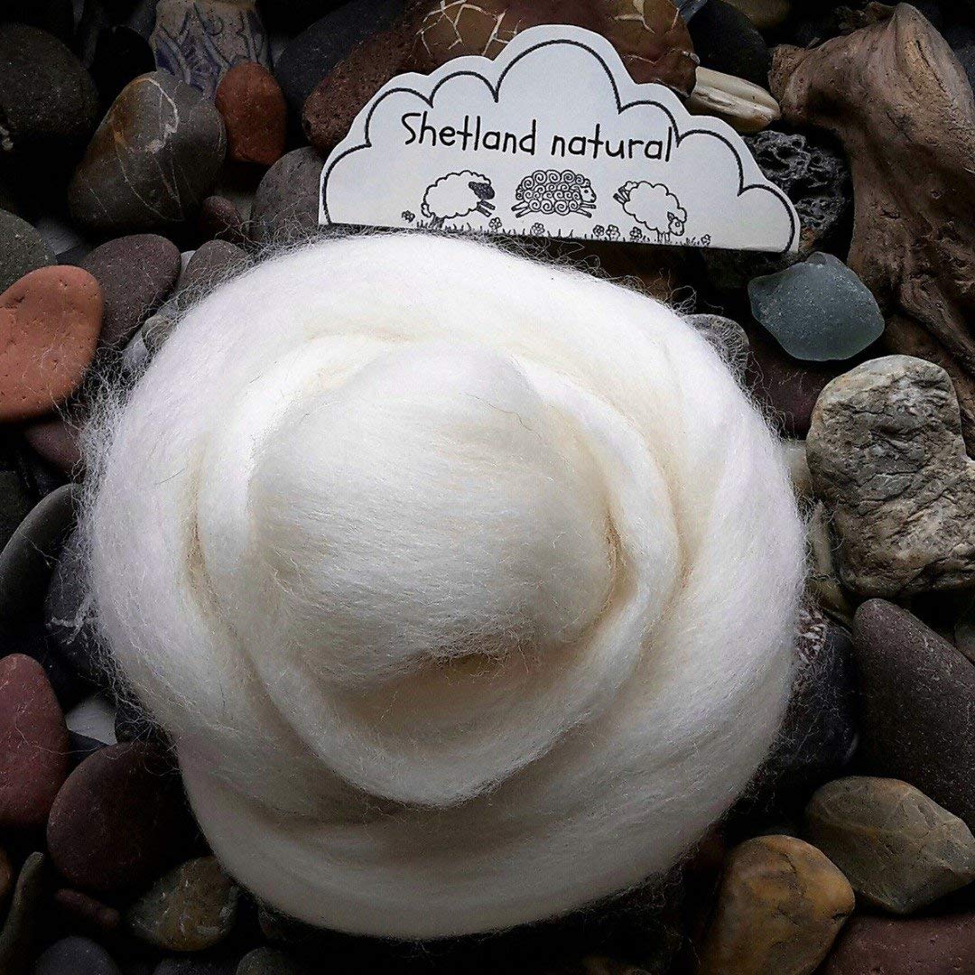 PTPTRATE 100g Felt Wool Needle Felting Wool Large Cream White