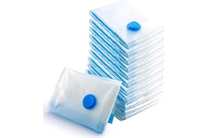 Vacuum Storage Bags 12Pcs 16x24 Inch, Airtight Space-Saving Vacuum Seal Bags for Clothing, Reusable Sealer for Home, Travel, 