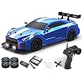 RACENT 1:16 RC Drift Car, 2.4Ghz 4WD 18KM/H Remote Control Car with Spray Mist, Racing and Drifting Wheels, LED Light, 2 Batteries, Sport Model Toys Vehicle for Kids, Boys, Adults