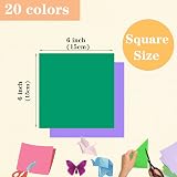 TYOREW 300 Sheets Origami Paper 15x15 cm Double Sided 20 Colors 70gsm view 2