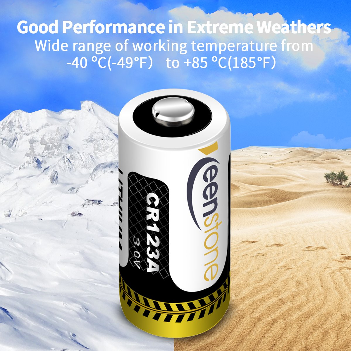 12 St. CR123A CR17345 Batterien, Keenstone 3V 1400 mAh Lithium Einwegbatterie für Taschenlampe, Kamera, Intelligente Instrumentierung, Mikrofone usw. [Nicht wiederaufladbar, Nicht für Arlo]