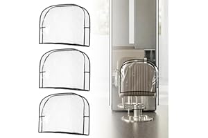 LYIYEYAN 3Pcs Salon Chair Cover, PVC Clear Chair Back Covers, Waterproof Salon Chair Covers Protectors, Soft Salon Chair Back Cover, Fits Most Standard Salon Chairs Office Chairs, 20"x 15.7"x 4.7"