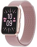 MorePro Health Fitness Tracker with Blood oxy-gen Monitor and 24/7 Heart Rate and Blood Pressure, Sleep Monitor, 120+ Sport Modes Waterproof Fitness Watch for Women Men Android iOS, Active Pink