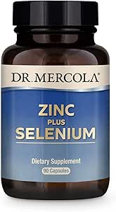 Dr. Mercola Zinc Plus Selenium Dietary Supplement, 90 Servings (90 Capsules), Supports Immune and Overall Health*, Non GMO, Soy Free, Gluten Free