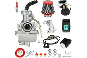 EOPOAYI PZ20 Carburetor Ignition Coil Starter Solenoid Relay Kit Compatible with 125cc 110cc Tao tao Coolster ATV Chinese 4-Stroke Kazuma Baja Lifan Vitacci Go Kart Quad 4 Wheeler Pit Dirt Bike Parts