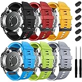 ZPJPPLX 22mm Quick-Fit Silicone Band Compatible with Garmin Fenix 8 Pro 47mm/E/7 Pro/7/6 Pro/6/5 Plus/5, Sport Replacement Straps For Approach S70/S62/Forerunner 970/965/955/quatix tactix 8 7 Pro 47mm