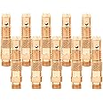 Welding Knight TIG Collet Body 10N32 (3/32"&2.4mm Orifice) for TIG Welding Torch WP-17, 18 & 26 Series Consumables Collet Body 10Pcs