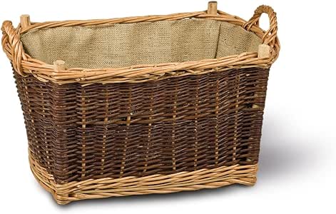 Chimenea Cesta de * cesta para leña para * * mimbre 50 x 33 Adam