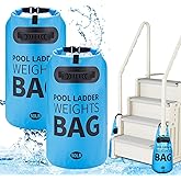 Heavy Duty Pool Ladder Weights - 50lbs Sand Fillable Universal Sand Bags Step Anchors, 500D PVC Waterproof Tear-Resistance Foldable Sandbags for Above Ground Swimming Pools Stair Entry Systems, 2 Pack