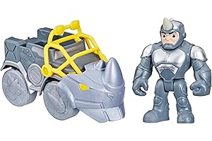 Spidey and his Amazing Friends Marvel Rhino Wrecker Toy Set with Action Figure and Vehicle, Preschool Super Hero Toys for Kids 3 and Up