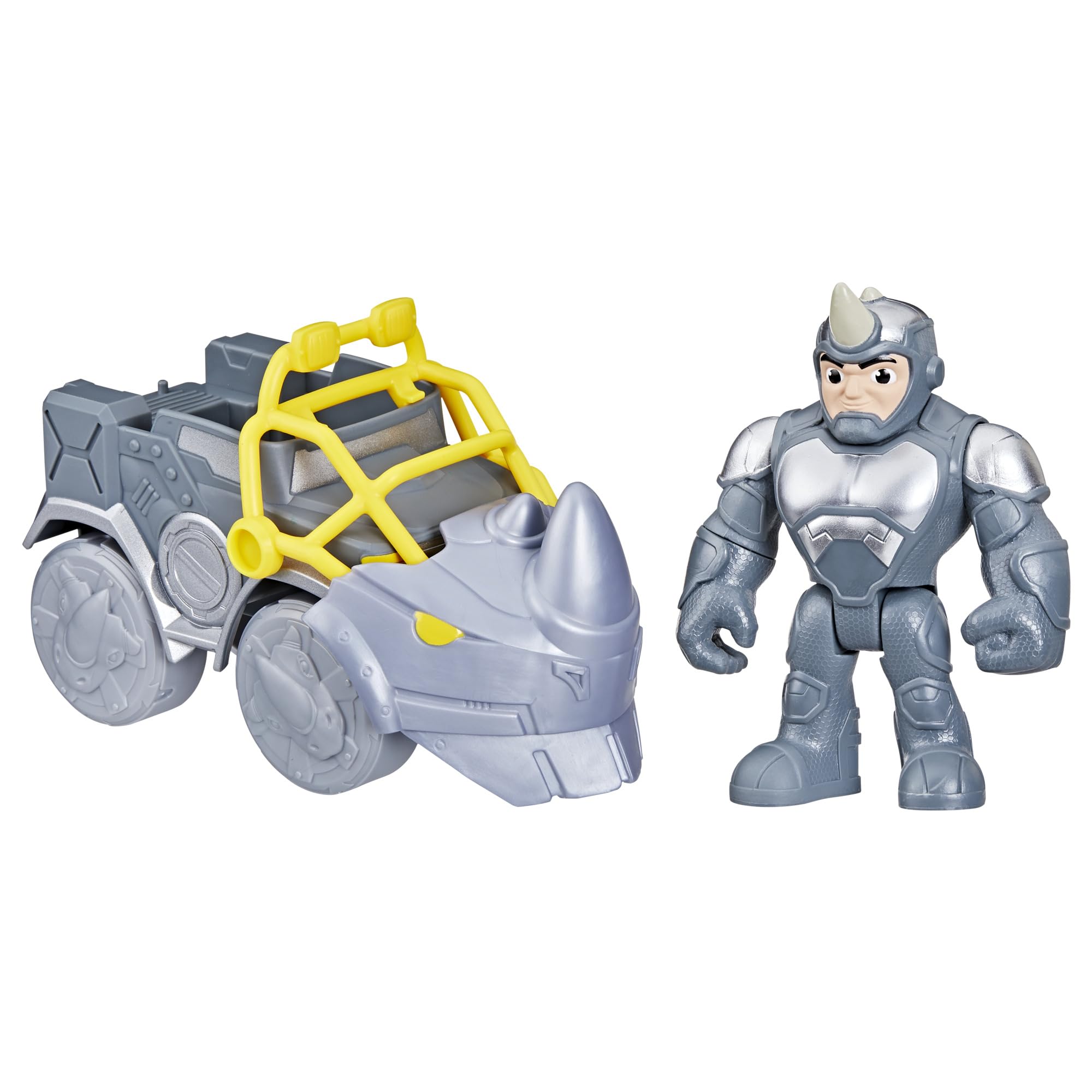 Spidey and his Amazing Friends Marvel Rhino Wrecker Toy Set with Action Figure and Vehicle, Preschool Super Hero Toys for Kids 3 and Up