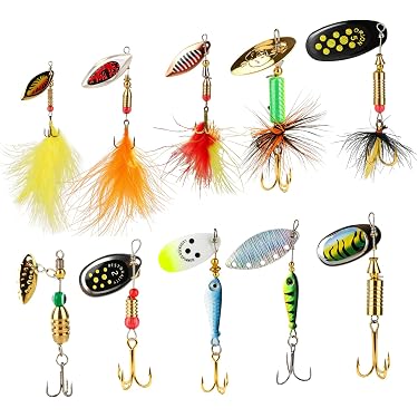 SUPERFINDINGS Kit Spinning Bait 380 Pièces – 280 Lames Rotatives + 100 Clevis, Pour Fabrication Leurres Pêche