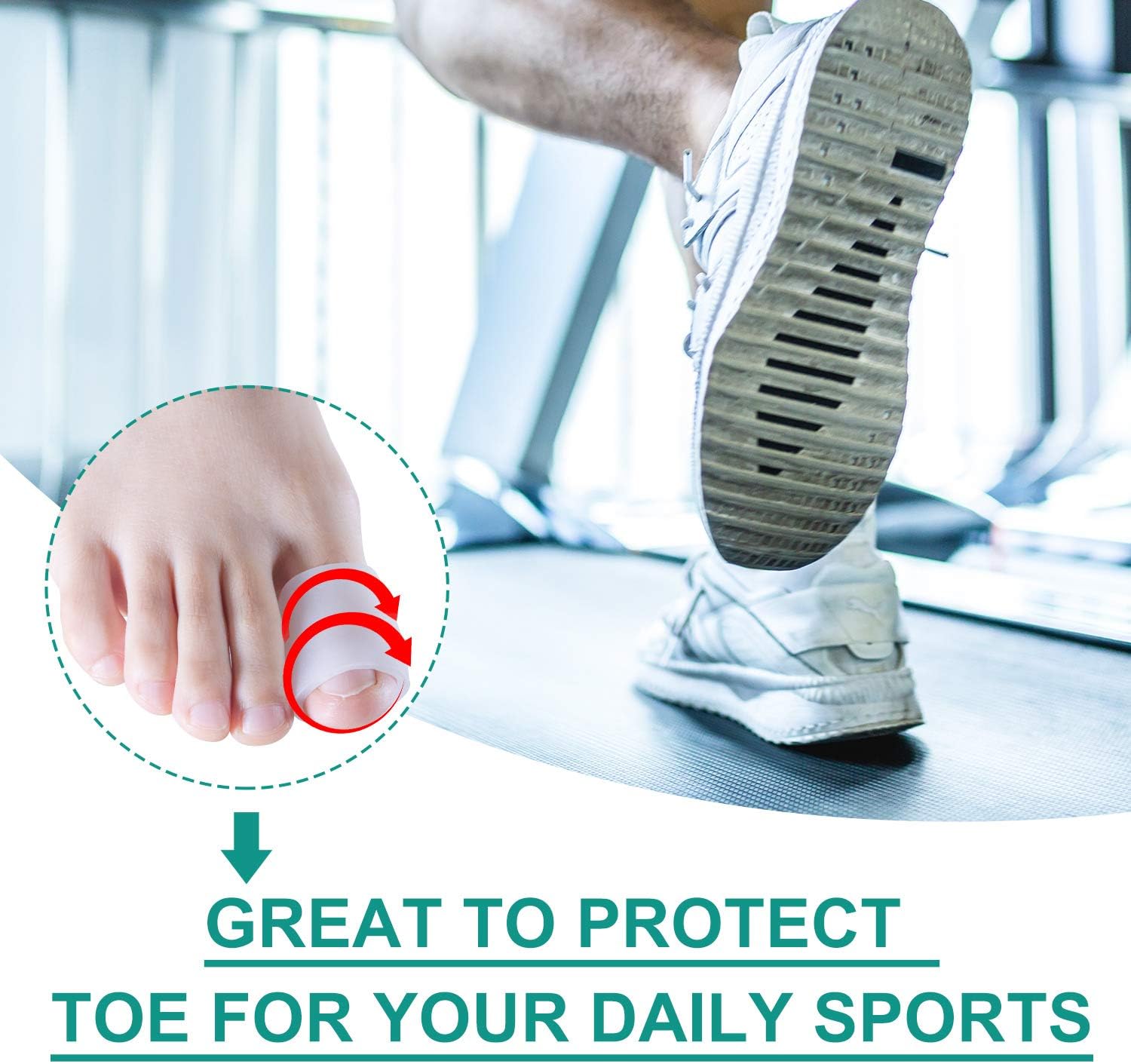 Povihome 10 Pack Big Toe Sleeves, Gel Toe Protectors, Gel Toe Caps Pads for Big Toe Protect, Stubbed Toe,Crossing Toes,Corns and Calluses: Health & Personal Care