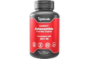 Naturalis New Zealand Astaxanthin | from Sustaibaly Grown Microalgae | Non-GMO, Soy & Gluten Free | 300 Mini-Softgels