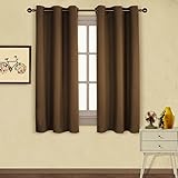 GorgeousHomeLinen 1 PC Brown #92, length 63" Solid Insulated Foam Backing Lined Microfiber Blackout Hotel Quality Grommet Top, Matte Soft Window Curtain Panel