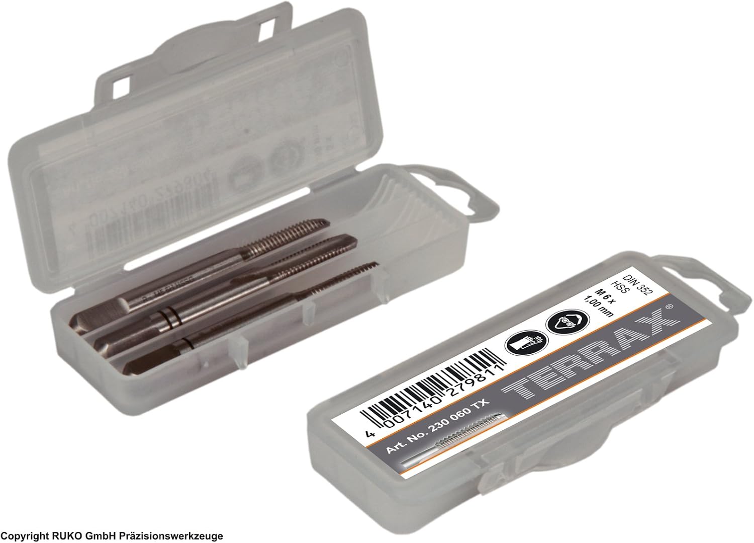 Ruko Terrax Hand Held Tap Set DIN 352 Ground M6, M6 x 1.0mm - Image 5