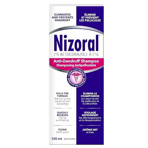 Nizoral Anti-Dandruff Shampoo with 2% Ketoconazole, Fresh Scent, 120ml