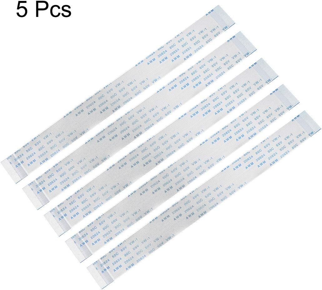 sourcing map Flexible Flat Cable, 30 Pins 0.5mm Pitch 150mm FPC FFC Flexible Ribbon Cable for LCD TV DVD Player Laptop 5Pcs (A Type) - Image 3