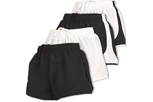 Ultra Performance Women's Running Shorts 4-Pack Athletic Workout Gym Shorts for Women, with Brief Liner